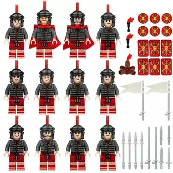 2025 Medieval Knight Roman Soldiers Military Rome Centurion Castle Set Min Figures Accessories Brick Building Blocks Toy