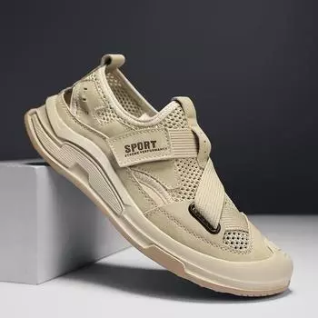 2025 Men Roman Sandals Outdoor Breathable Soft Sole Beach Shoes Classic Men Wading Quick-dry Casual Hiking Shoes Men s Sneakers 38