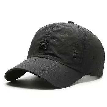 2025 Men s and Women s Summer Outdoor Mesh Breathable Big Head Circumference Quick-Drying Baseball Hat Letter Sun-Proof Peaked Cap Black