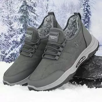 2025 men s boots with thick velvet work men s shoes winter casual warm running shoes snow boots men s cotton shoes 39