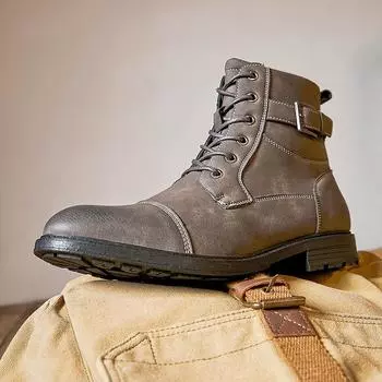2025 Men s British Martin Boots: Retro Lace-Up, Non-Slip, High-Top Leather Boots for Autumn/Winter. 44 королевский синий