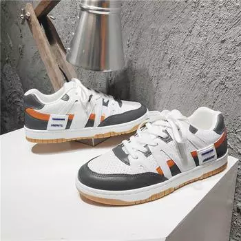 2025 Men s Ins Hong Kong Trend Shoes Summer Breathable Sports Sneakers Casual Skate Shoes for Boys 40 чёрный