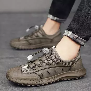 2025 Men s Shoes Sandals Summer Mesh Shoes Men s Breathable Single Shoes Trend Outdoor Casual Shoes Men s Shoes 38