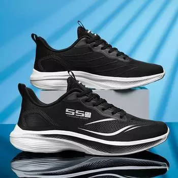 2025 men s shoes spring new trend mesh sports shoes breathable and lightweight running shoes shock-absorbing versatile fashion running shoes 39