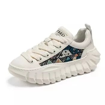 2025 Men s Shoes Summer New Trend Versatile Breathable Patchwork Daddy Shoes Heightened Thick-soled Athleisure Shoes Men 39 бежевый