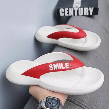 2025 men s slippers summer casual sandals fashion pinch trend beach shoes student British flip-flops men s shoes 39 чёрный