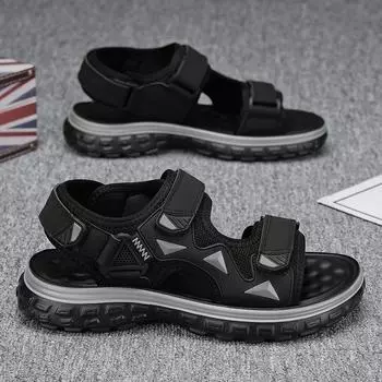 2025 Men s Spring and Summer New Trend Breathable Comfortable Casual Open-toed Versatile Daily Velcro Men s Cool 39
