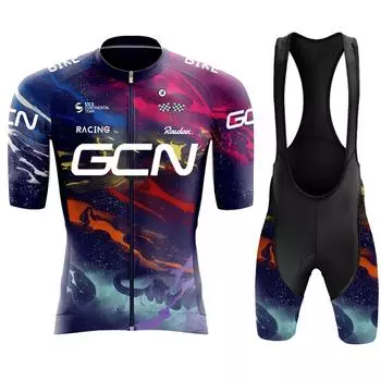 2025 Men s Summer Cycling Short Sleeved Road Bike Breathable Shirt Cycling Team Training Suit Bib Shorts Quick Drying Set XS