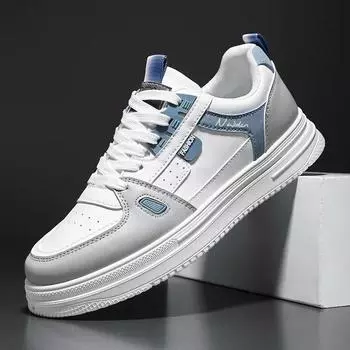 2025 Men Sneakers Fashion Thick-soled White Shoes Comfort Sports Jogging Shoes Lace-Up Casual Vulcanized Shoes Zapatillas Hombre 39