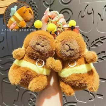 2025 Милый плюшевый Capibara Pull Shake Wings Bee Capybara Backpack Capybara Doll Catch Doll Doll Women