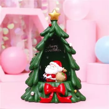 2025 Миниатюрные Статуэтки Красивая Мини Рождественская Елка Олень Снеговик Статуэтка Декор Компактная Миниатюрная Статуэтка Для Дома