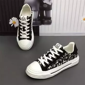 2025 Мода Четыре Сезона Холщовая Обувь Повседневная Холщовая Обувь Студенческая Мужская Обувь 40 чёрный