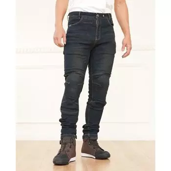 2025 Model Enigma Light Protective Fit Jeans for CE Protector Stretch Deep Indigo [KOMINE] WJ-7495R Motorcycles, Spring, Summer, Autumn, L/32