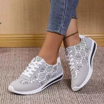 2025 Модные брендовые дизайнерские кроссовки для мужчин и женщин Роскошные высококачественные туфли на платформе с толстой подошвой Дышащая повседневная обувь 36 серый