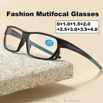 2025 модные очки для чтения для мужчин и женщин модные стильные анти-синие очки для дальнего зрения унисекс квадратные пресбиопия 0+1.0+4.0 +400 черный серый