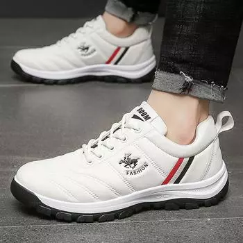 2025 Мужская модная повседневная кожаная спортивная обувь 40 чёрный