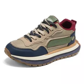 2025 Мужская новая обувь для отдыха на толстой подошве с нескользящей подошвой для весны и осени, мужская обувь для спорта и отдыха, дышащие мокасины большого размера 39