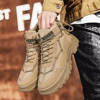 2025 мужская обувь для отдыха на природе нескользящая легкая рабочая износостойкая черная обувь Martin Trend Sports для отдыха дышащая рабочая страховка Tide 39