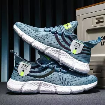 2025 Мужская обувь Дышащие кроссовки для бега для мужчин Уличная легкая удобная сетчатая обувь Слипоны для ходьбы Унисекс Женские кроссовки 36 белый
