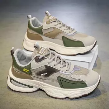 2025 мужская обувь летняя дышащая и универсальная антизапаховая и износостойкая сетчатая спортивная обувь на платформе для подростков и пап 39