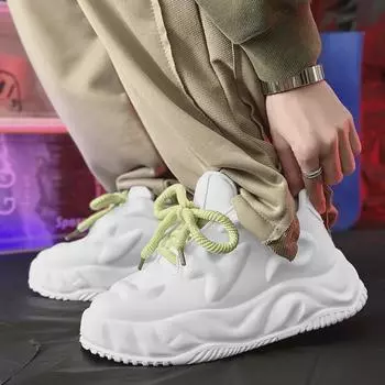 2025 Мужская обувь Niche Trendy Design Casual Bread Dad - Белый 43 белый