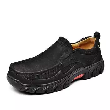 2025 мужская обувь осень и зима новая кожаная деловая уличная повседневная обувь для среднего возраста кожаная обувь мужская обувь для папы обувь с большой головой мужская 38