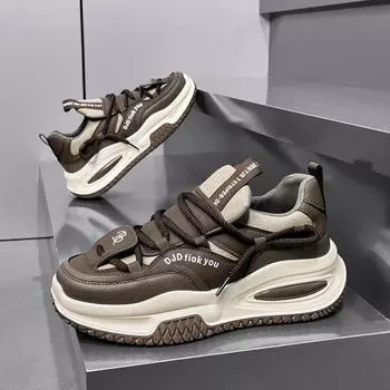 2025 Мужская обувь Зимняя новая молодежная повседневная спортивная трендовая обувь в стиле Гонконга для повседневной носки на открытом воздухе для папы 39 standard sneaker size