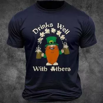 2025 Мужская удобная красивая повседневная футболка, одежда с 3D-принтом, футболка с коротким рукавом, большой размер, свободная мужская одежда S