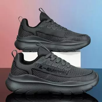 2025 Мужские кроссовки для бега Дышащие кроссовки для спорта на открытом воздухе Air Mesh Gym Elastic Knitting Vamp Теннисные туфли Zapatillas De Deporte 36 белый