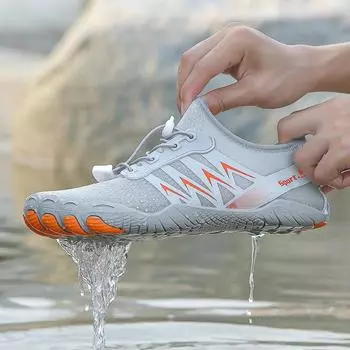 2025 Мужские кроссовки для плавания Aqua Shoes Быстросохнущие противоскользящие износостойкие кроссовки с пятью пальцами высокого качества Размер 35-46 Hombre 35
