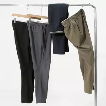 2025 Мужские повседневные брюки для активного отдыха из водоотталкивающей ткани - свободный крой, прямой зауженный крой, мягкая оболочка для осени/зимы L
