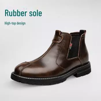 2025 Мужские весенние кожаные ботинки Martin на шнуровке 40 темно-коричневого