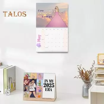 2025 Нарисованный от руки календарь с текстами песен и музыкой, настенный календарь на январь. по 12 декабря Ежемесячный планировщик с расписаниями и праздниками A