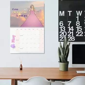 2025 Нарисованный от руки календарь с текстами песен и музыкой, настенный календарь на январь. по 12 декабря Ежемесячный планировщик с расписаниями и праздниками