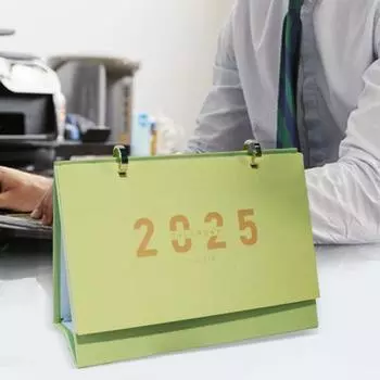 2025 Настольный календарь 12 месяцев, перекидной настольный календарь, ежемесячное ежедневное планирование, менеджер времени S красный