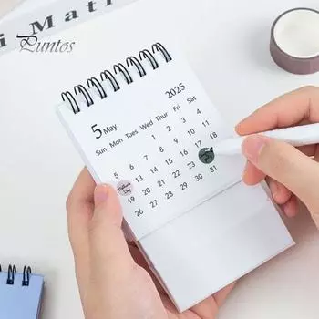 2025 Настольный календарь Ежегодный планировщик Спиральный календарь Книга Ежегодное расписание Органайзер Товары для дома и офиса для учителей Студентов Офисные работники темно-зеленого