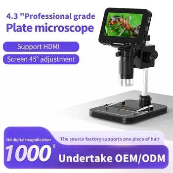2025 New 1000x 4.3 Digital Microscope 1080P Microscopio Digital Para Electronica 1800mAh For Coin PC Laptop Soldering Tools