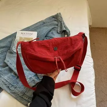 2025 New Arrival Fashion All-Match Shoulder Messenger Bag for Women Fancy Special-Interest Design Chest Bag Casual Personal Crossbody Red