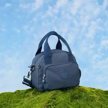 2025 New Arrival Mom Messenger Bag Women s Lightweight Bowling Bag New Canvas Bag Waterproof Hand-Carrying Shoulder Bag Dark Blue