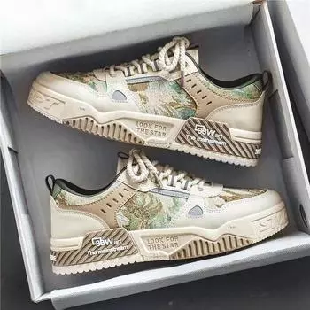 2025 New Autumn Board Shoes with Breathable Mesh for Sports and Leisure 42 синий