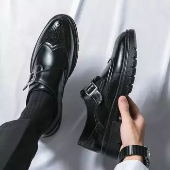 2025 New Brown Classic Derby Shoes Men Black Dress Wedding Shoes Men s Formal Leather Shoes Handmade Office Business Size 38-46 38
