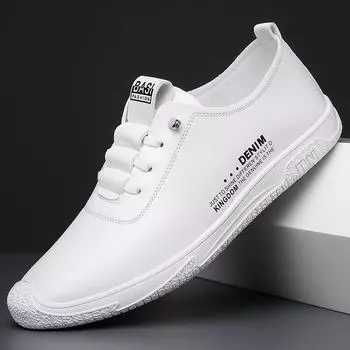 2025 new casual men s shoes breathable trend Doudou shoes lazy Doudou shoes soft sole white shoes factory direct sales 38