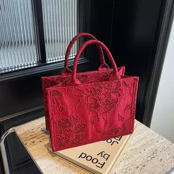 2025 New Chinese Style Festive Bride Red Bag Wedding Bag Gift Handbag Red Bag Red small size