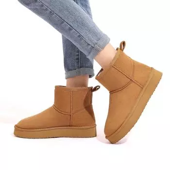 2025 New Classic Snow Boots For Women Hot Selling Outdoor Cotton Boots Comfort Warm House Shoes Plush Thickened Women Boots 36 абрикосовый