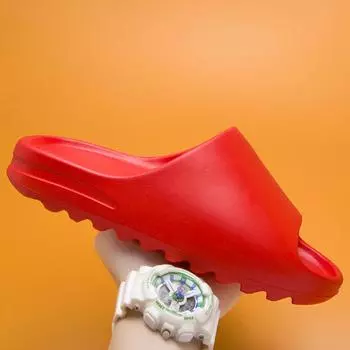 2025 new coconut slippers thick-bottomed Kanye with the same style, daily one-word drag at home, couple style, men s and women s outer sandals 35 yards синий