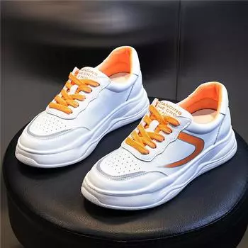 2025 new comfortable women s shoes spring sports flat-soled leather little white shoes platform casual single shoes women 35