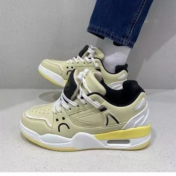 2025 new couple versatile Hong Kong style platform air cushion board shoes women s niche fashion trendy leisure sports skateboard shoes women 35