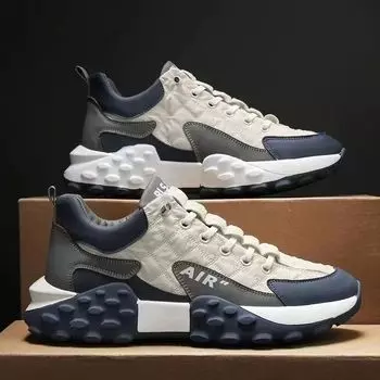2025 new dad shoes men s casual sole shoes sports shoes thick board sports shoes spring and autumn shoes breathable men s shoes 39