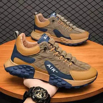 2025 new dad shoes men s casual sole shoes sports shoes thick board sports shoes spring and autumn shoes breathable men s shoes 39