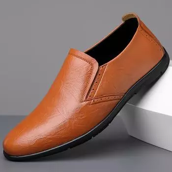 2025 new daily casual leather shoes men s trend Doudou shoes men s foot loafers factory direct sales 38